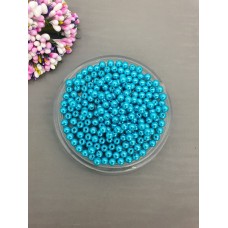 Бусины 6 мм (цвет ярко-голубой) 10 грамм