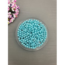 Бусины 6 мм (цвет голубой) 10 грамм