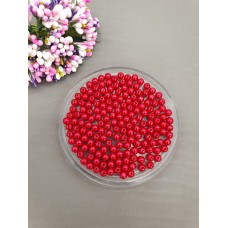 Бусины 6 мм (цвет красный) 10 грамм