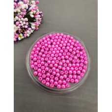 Бусины 6 мм (цвет ярко-розовый) 10 грамм