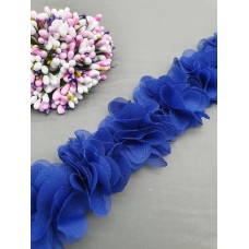 Шифоновые цветы (цвет синий)