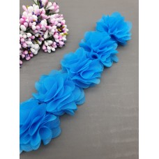 Шифоновые цветы (цвет ярко-голубой)