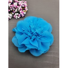 Шифоновый цветок "Камелия" (цвет голубой)