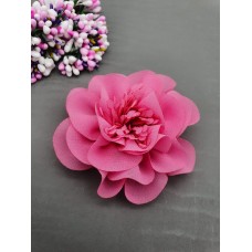 Шифоновый цветок "Камелия" (цвет ярко-розовый) - остаток 2 шт.