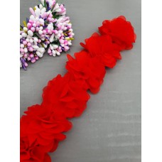 Шифоновые цветы (цвет красный)