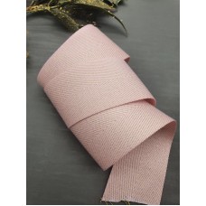Лента декоративная 38 мм "С золотой  нитью" (розовый)
