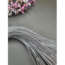 Декоративный шнур-резинка (серебро)