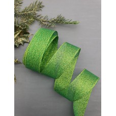 Парчовая лента 25 мм (цвет зеленый)