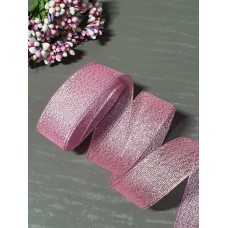 Парчовая лента 25 мм (цвет розовый)