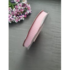 Репсовая лента 10 мм "Горошек" (розовый)