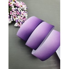 Лента репсовая 25 мм "Градиент" цвет фиолетовый/белый