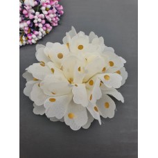 Шифоновый цветок "Золотой горошек" (айвори) 